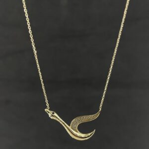 Turna Kuşu Altın Kolye