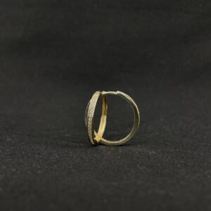 Taşlı Halka Küpe (14 Ayar)