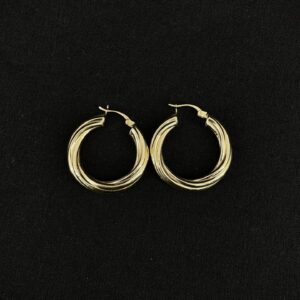 Retro Burgu Küpe (14 Ayar)