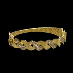 Taşlı Tasarım Sarmaşık Kelepçe