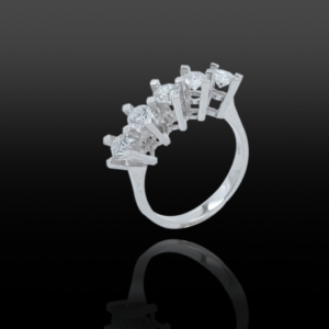 Beyaz Altın Beştaş Yüzük