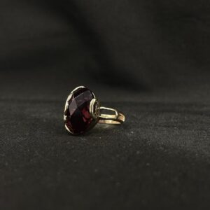 Doğal Garnet Taşlı Yüzük