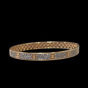 Rose Gold Taşlı Vida Model Kelepçe